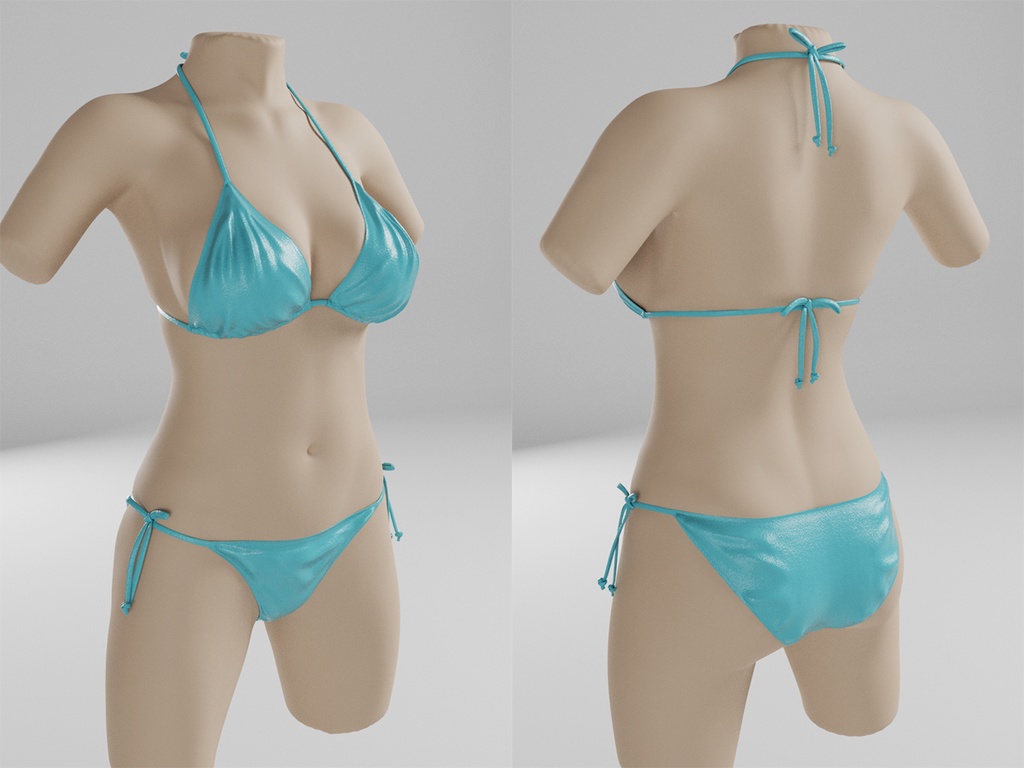 3Dモデル ひもビキニ