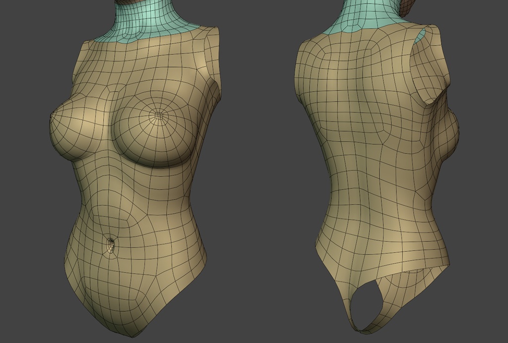 3Dモデル Female Clean Base Mesh(クリーンな女性のベースメッシュ)