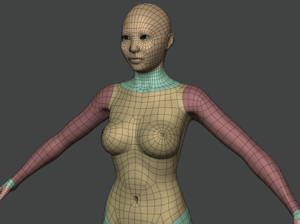 3Dモデル Female Clean Base Mesh(クリーンな女性のベースメッシュ)