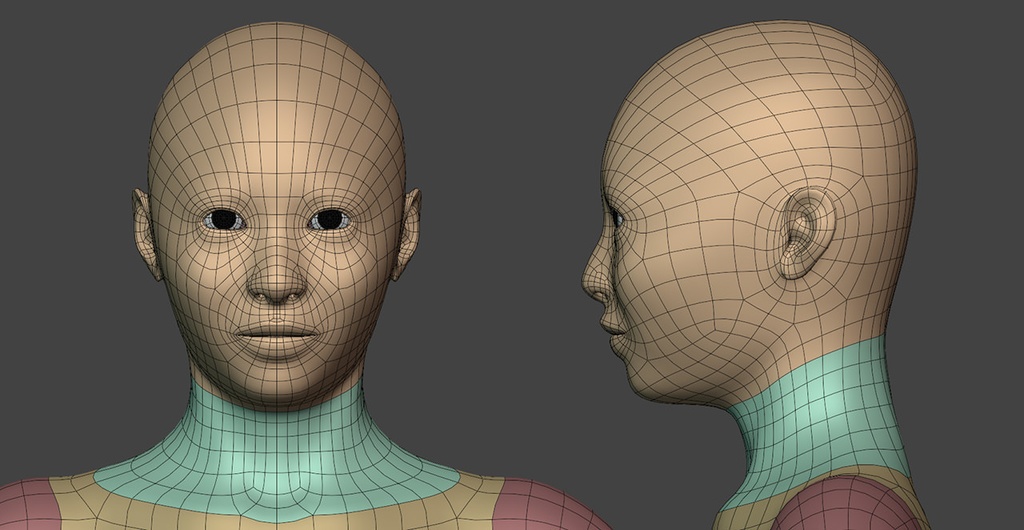 3Dモデル Female Clean Base Mesh(クリーンな女性のベースメッシュ)