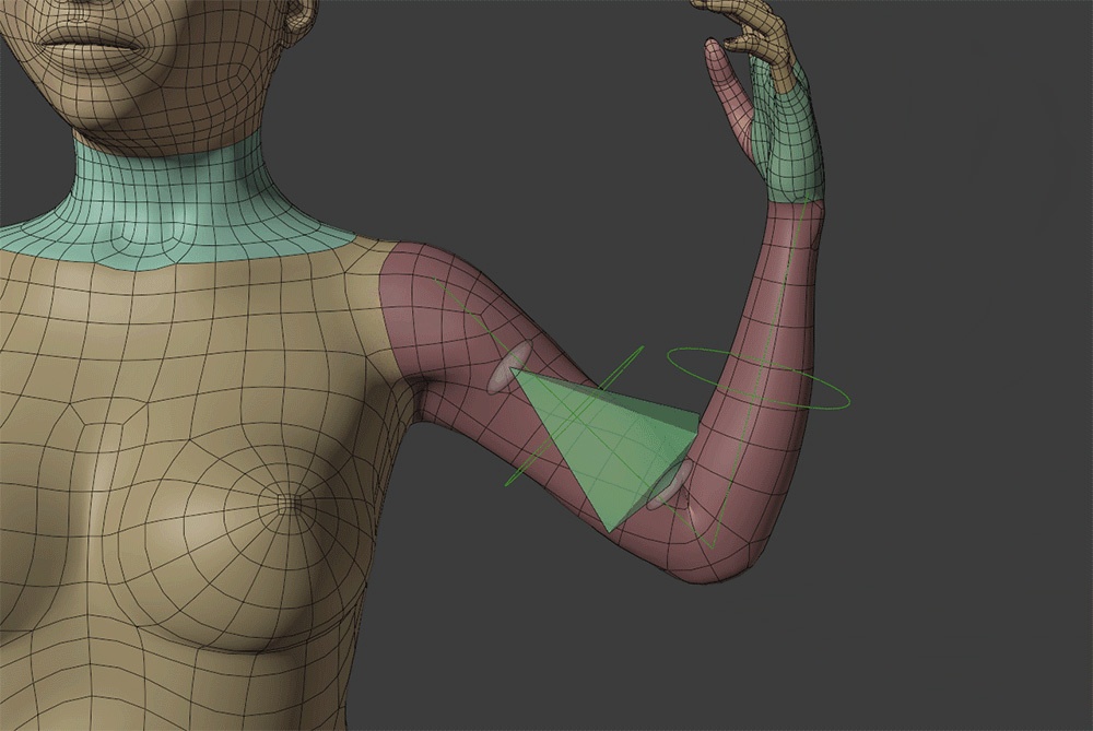 3Dモデル Blender Advanced Skeleton Female Base Mesh(リギング済みベースメッシュ)