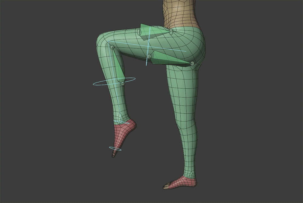 3Dモデル Blender Advanced Skeleton Female Base Mesh(リギング済みベースメッシュ)