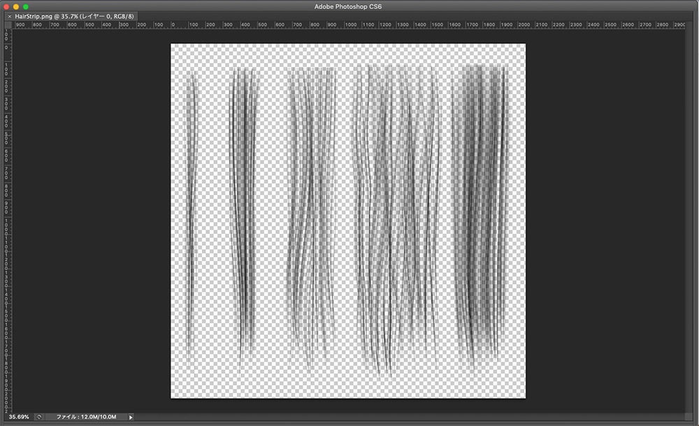 3Dモデル リギング済みロングヘアー