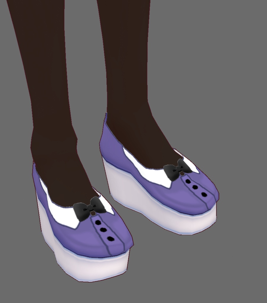 (無料版あり)ストライプフリルワンピースとリボンタイシューズ