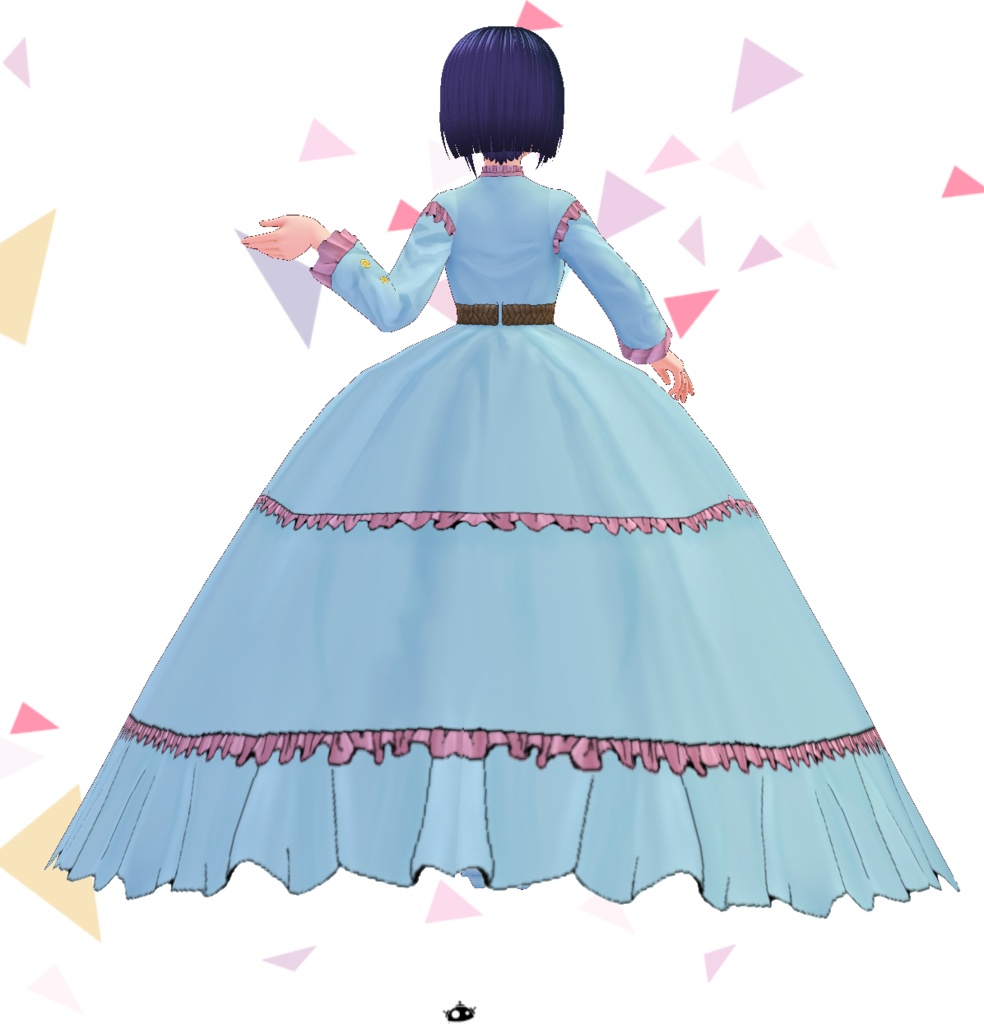 【全12色セット】シンプルなクリノリンドレス