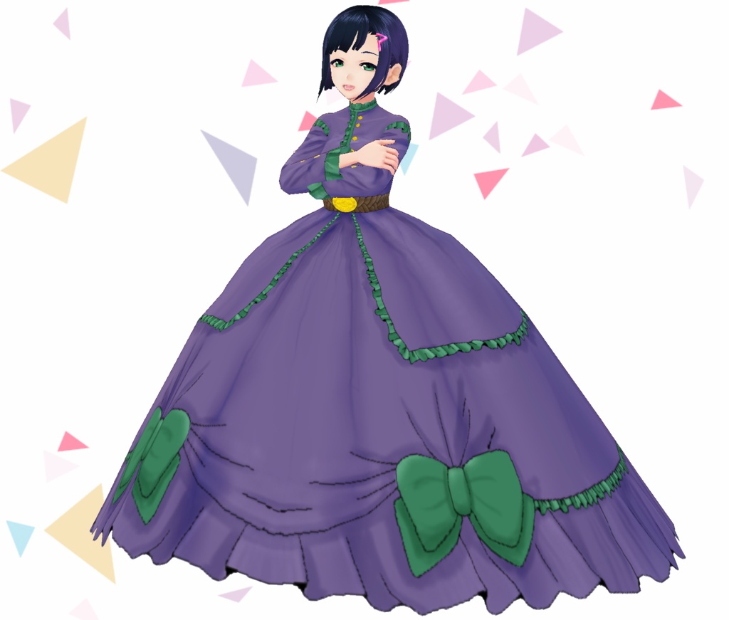 【全12色セット】シンプルなクリノリンドレス