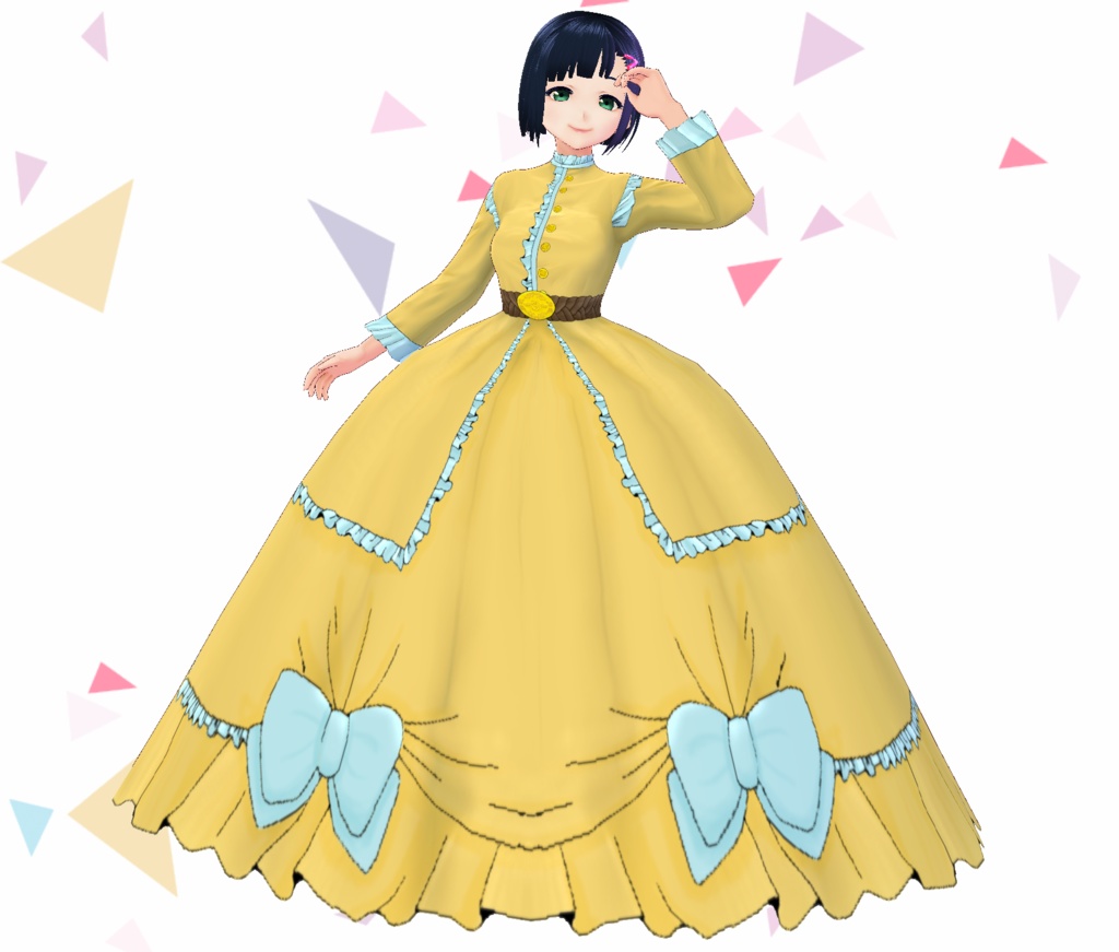 【全12色セット】シンプルなクリノリンドレス