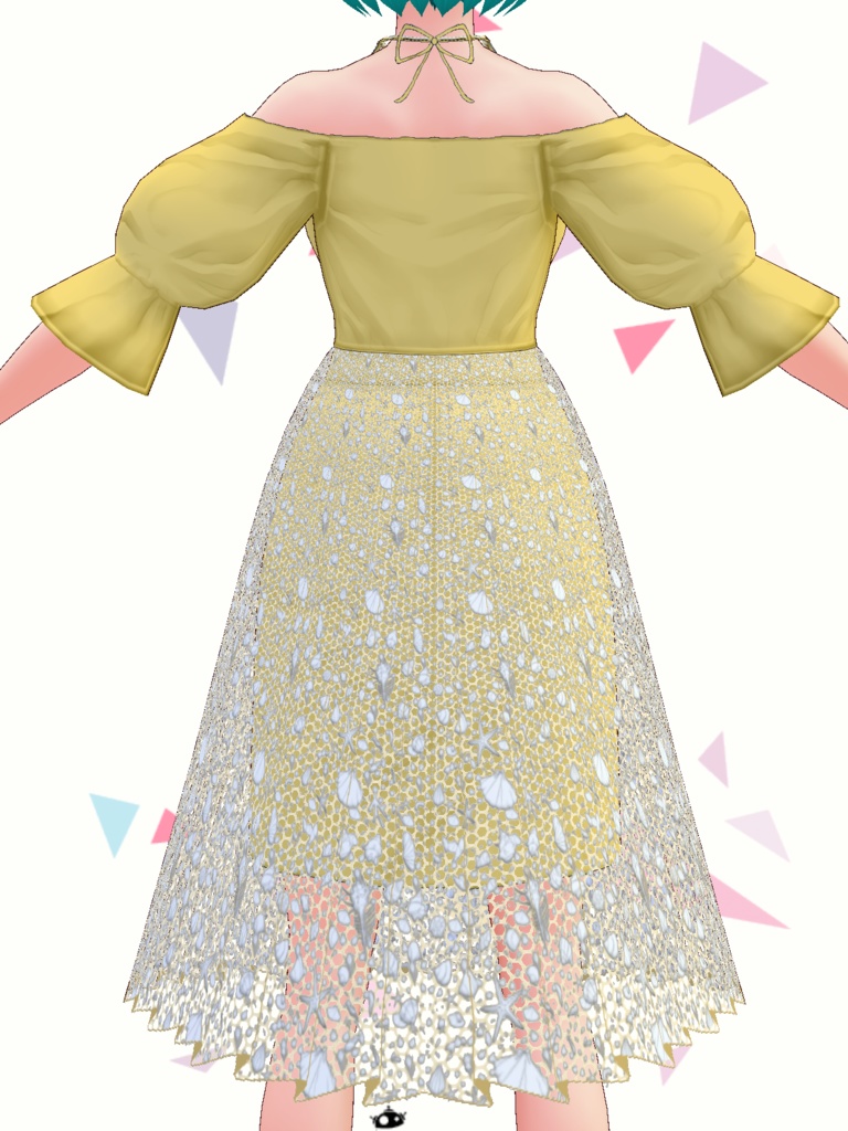 【全3色】シースルーシェルワンピース