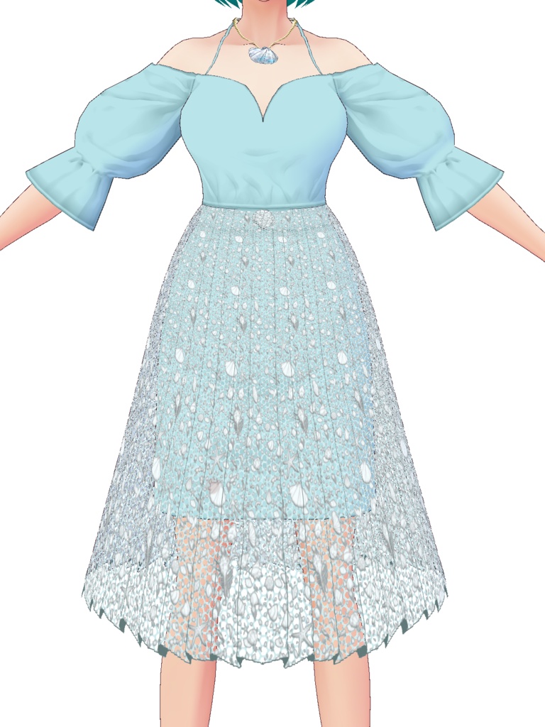 【全3色】シースルーシェルワンピース