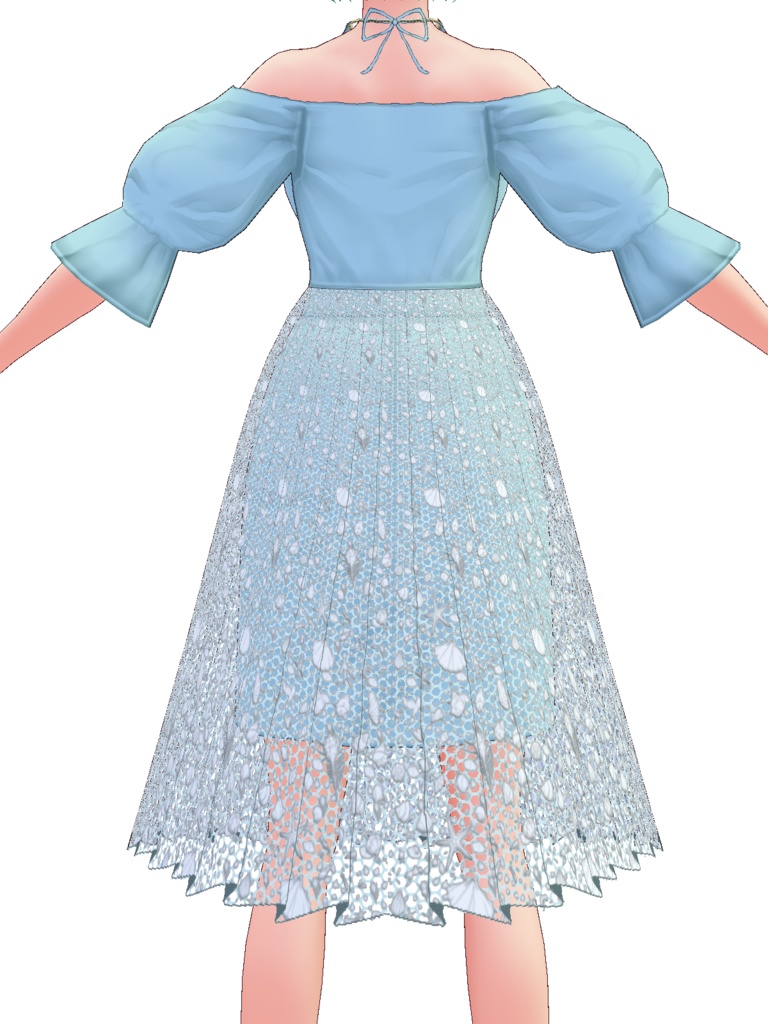 【全3色】シースルーシェルワンピース