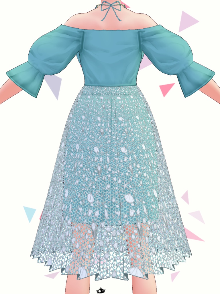 【全3色】シースルーシェルワンピース