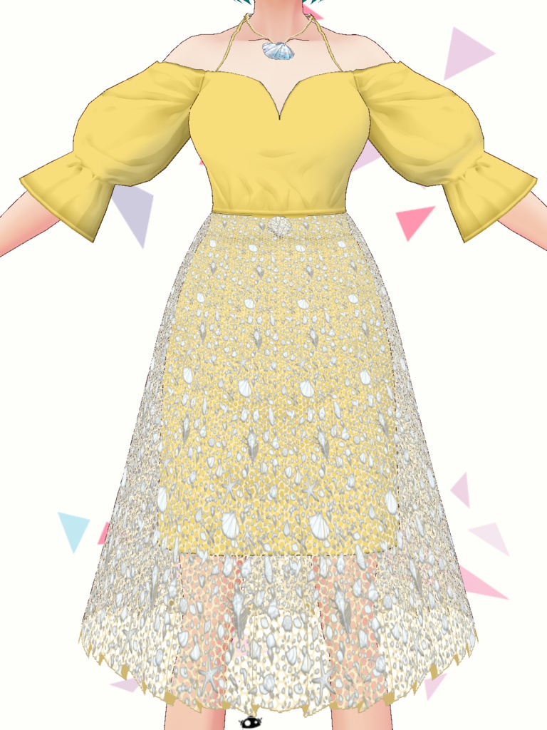 【全3色】シースルーシェルワンピース