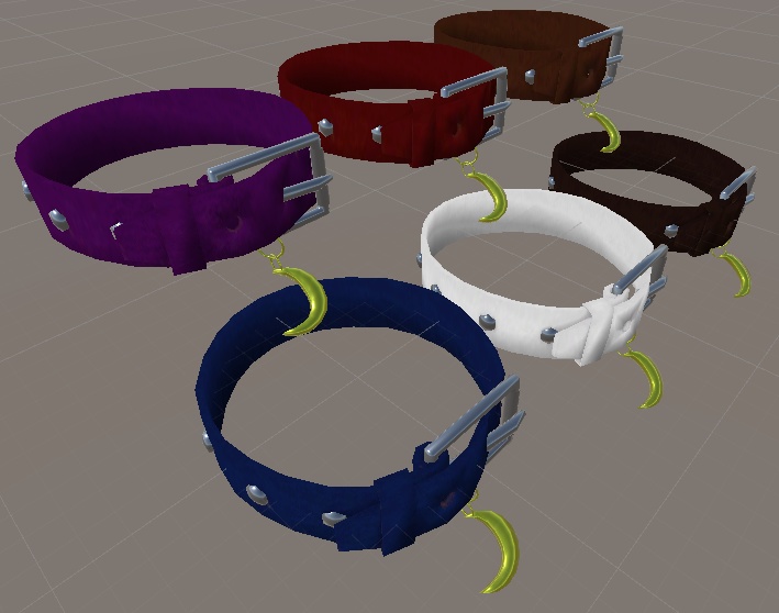 ムーンアクセサリー付き首輪