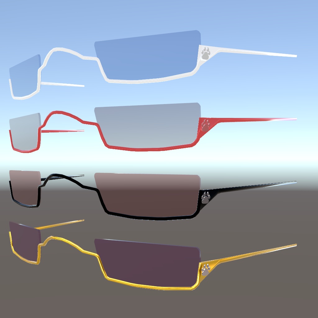 【Zil S対応】アンダーリムサングラス