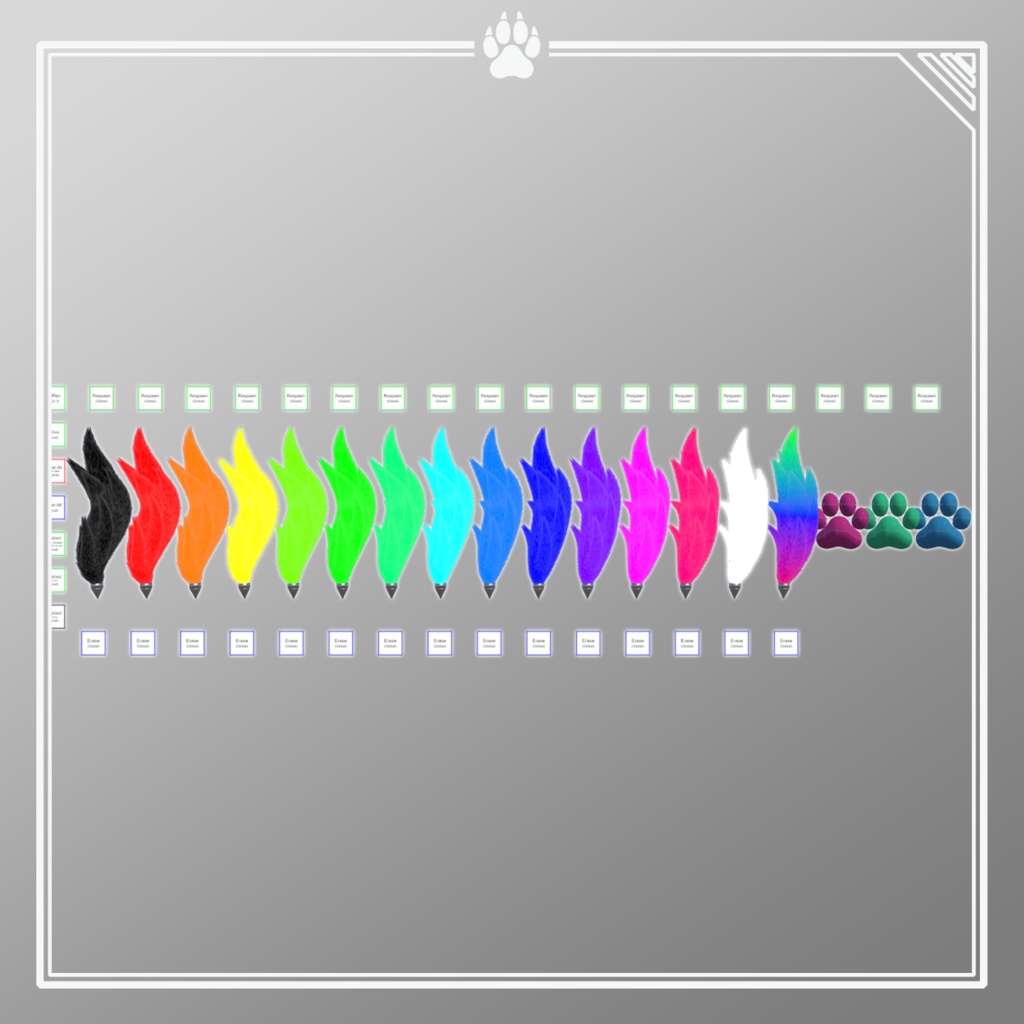 【QvPen差し替えモデル】もふもふ尻尾ペン