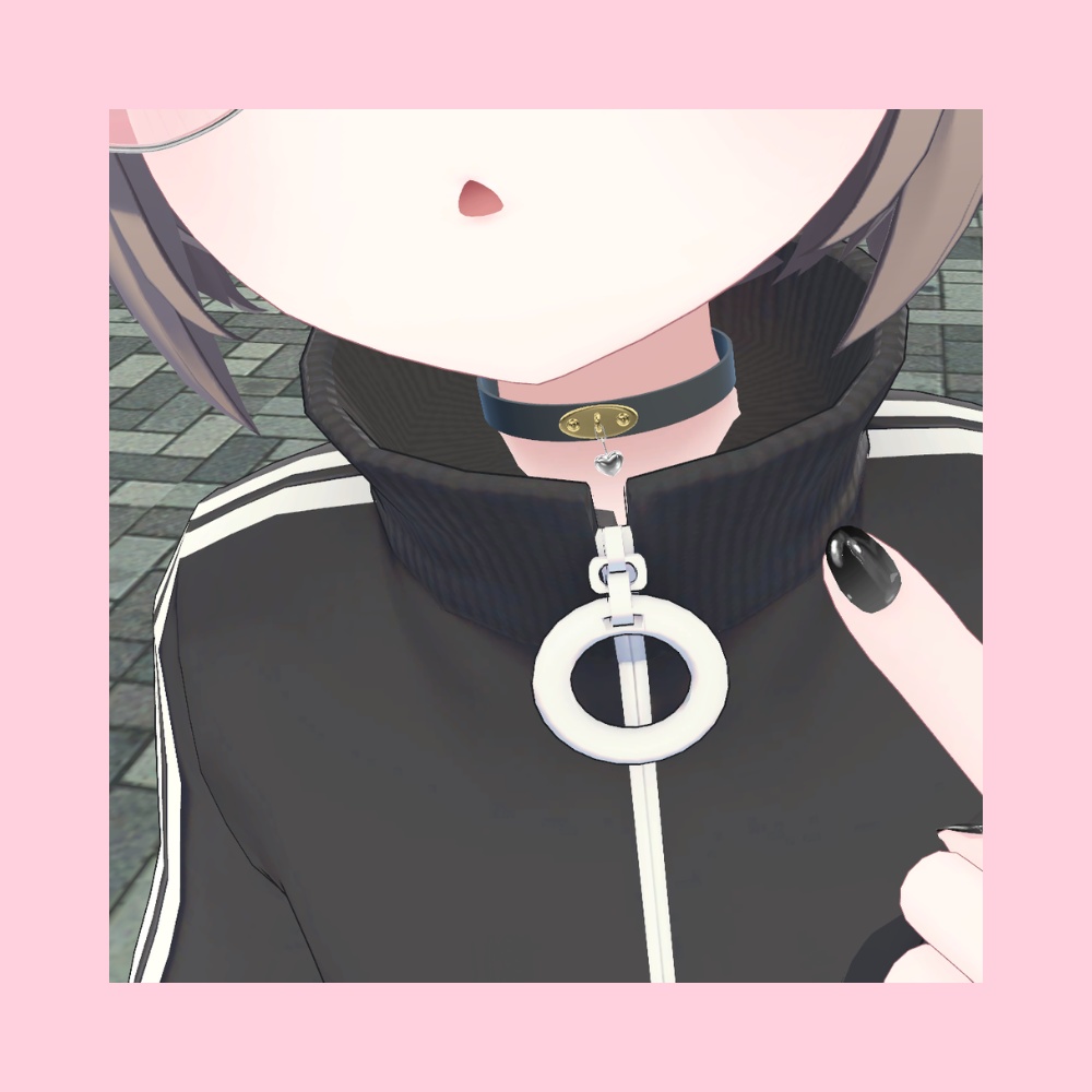 【どのアバターでもOK】シンプルで揺れる!ハートチョーカー Simple Heart Choker【VRC想定】