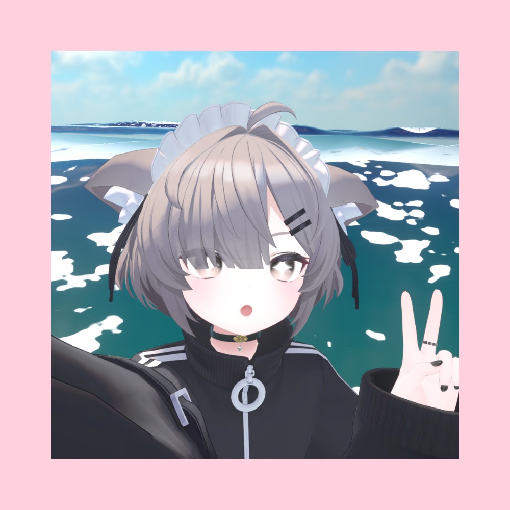 【どのアバターでもOK】シンプルで揺れる!ハートチョーカー Simple Heart Choker【VRC想定】