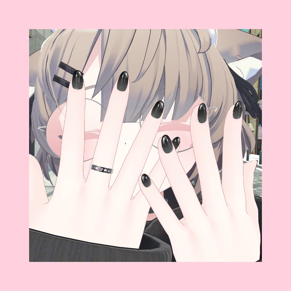 【どのアバターでもOK】シンプル!ジュエルリング Jewel Ring【VRC想定】