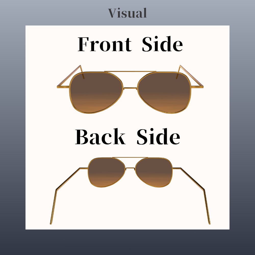 【どのアバターでもOK】パイロットサングラス Pilot SunGlass【VRC想定】