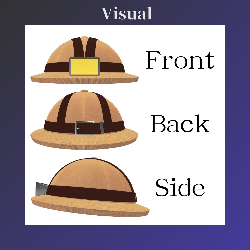 【どのアバターでもOK】ライトギミック付きトレジャーヘルメット Treasure Helmet【VRC想定】