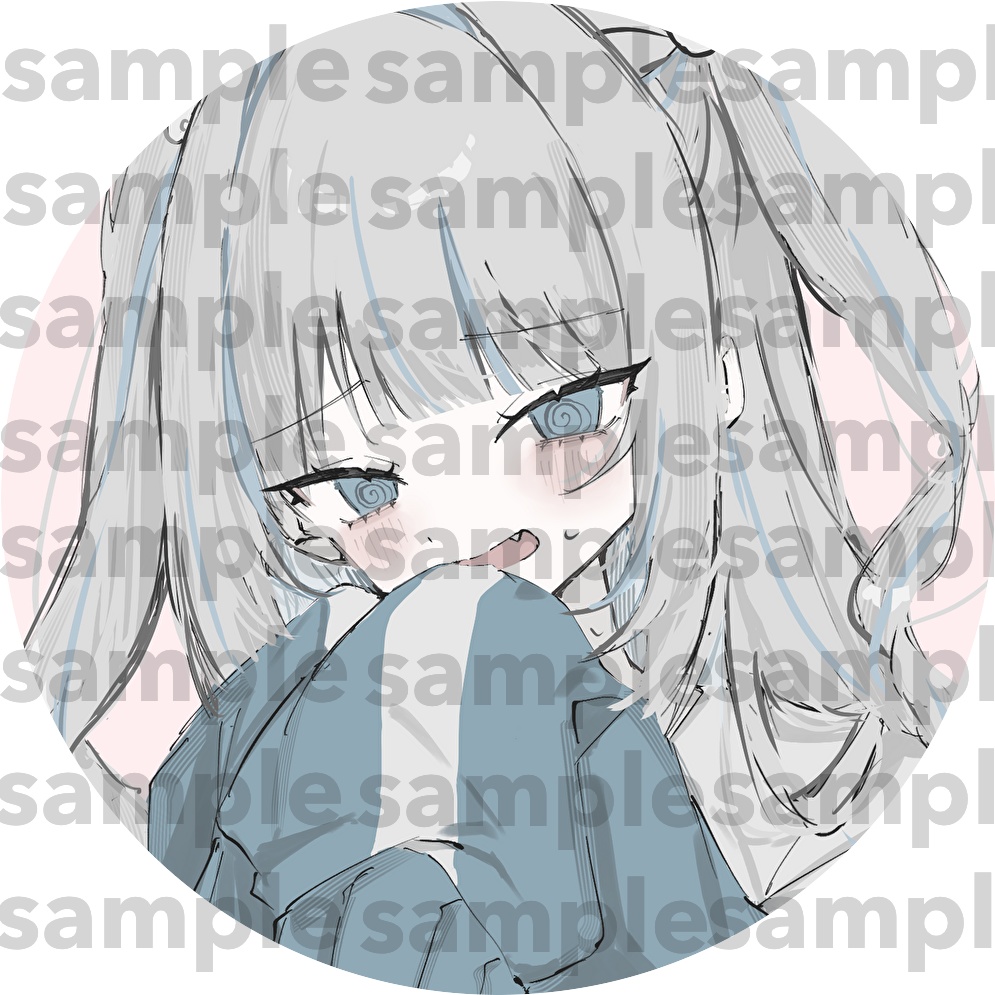 白髪病みかわ単品|SNS用アイコン・ぐるぐる目