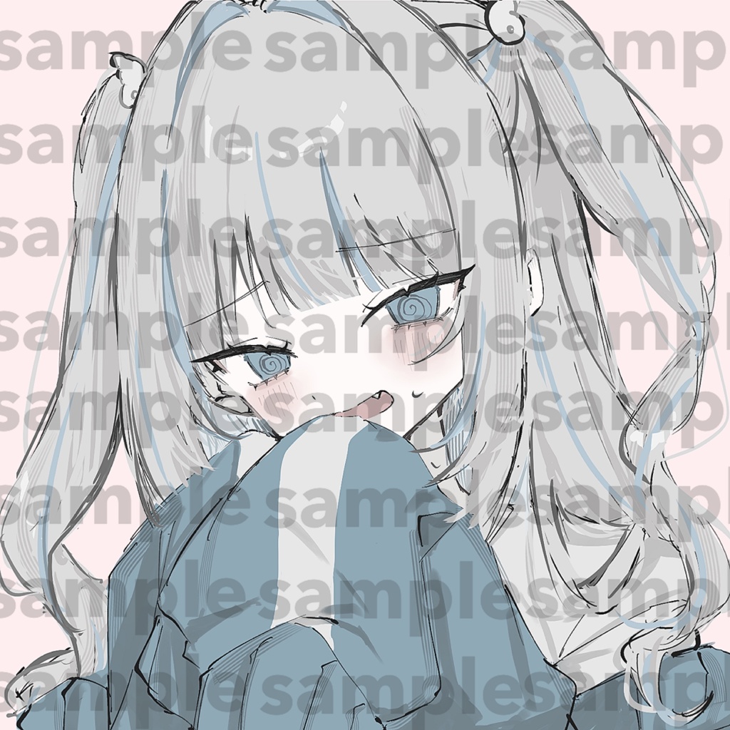 白髪病みかわ単品｜SNS用アイコン・ぐるぐる目