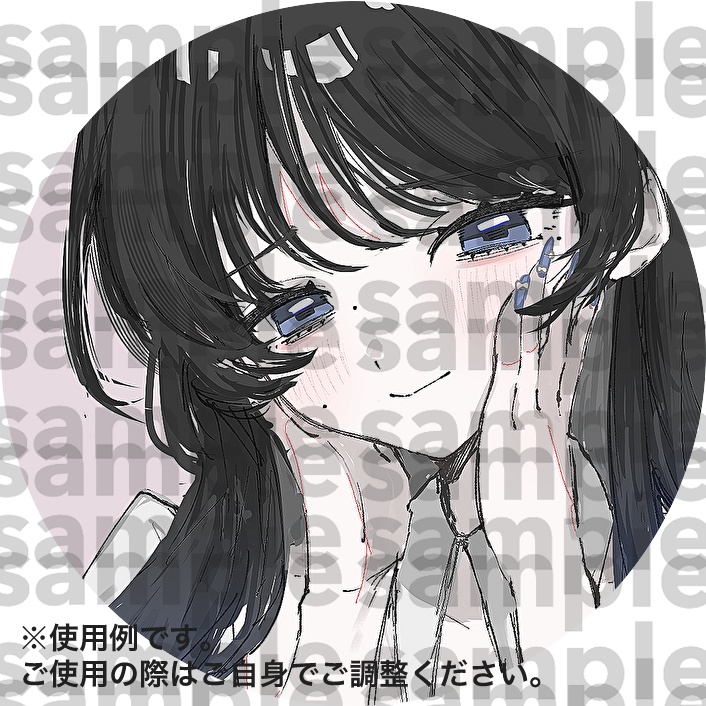 【1点限り‼️】白リボン量産型ちゃん【SNSアイコン】