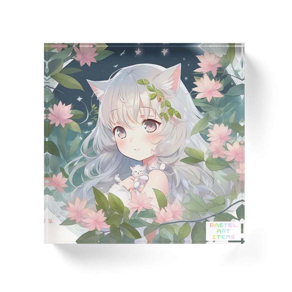 アクリルブロック 猫耳少女