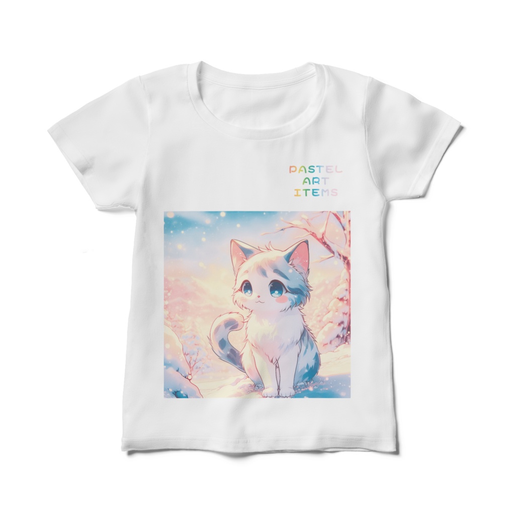 レディースTシャツ 猫イラスト02