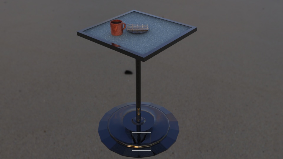 カフェのテーブル【obj 形式】
