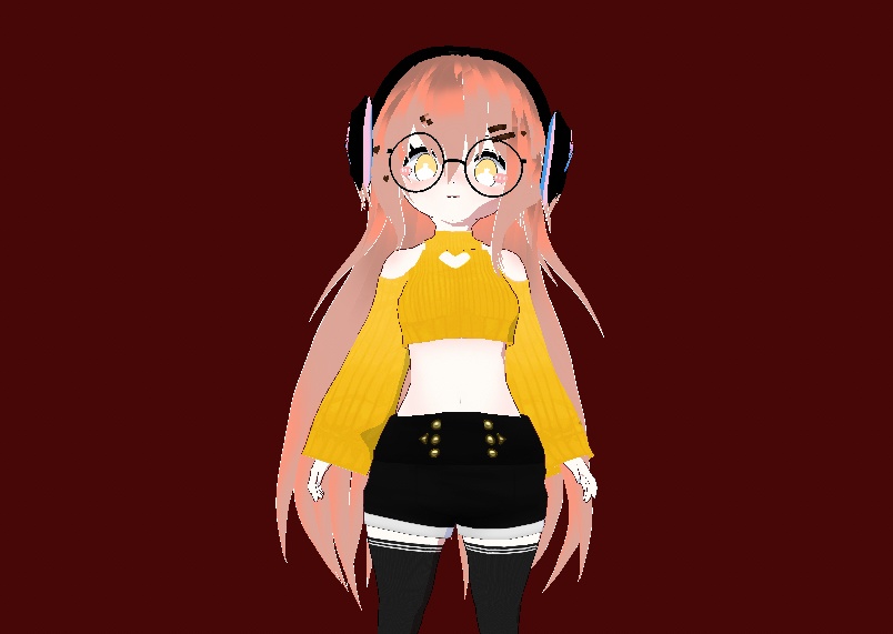 [vroid] hair with glasses