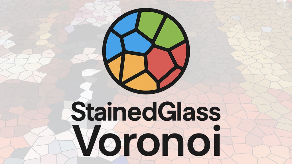 【無料】ステンドグラス風シェーダー(StainedGlassVeronoi)