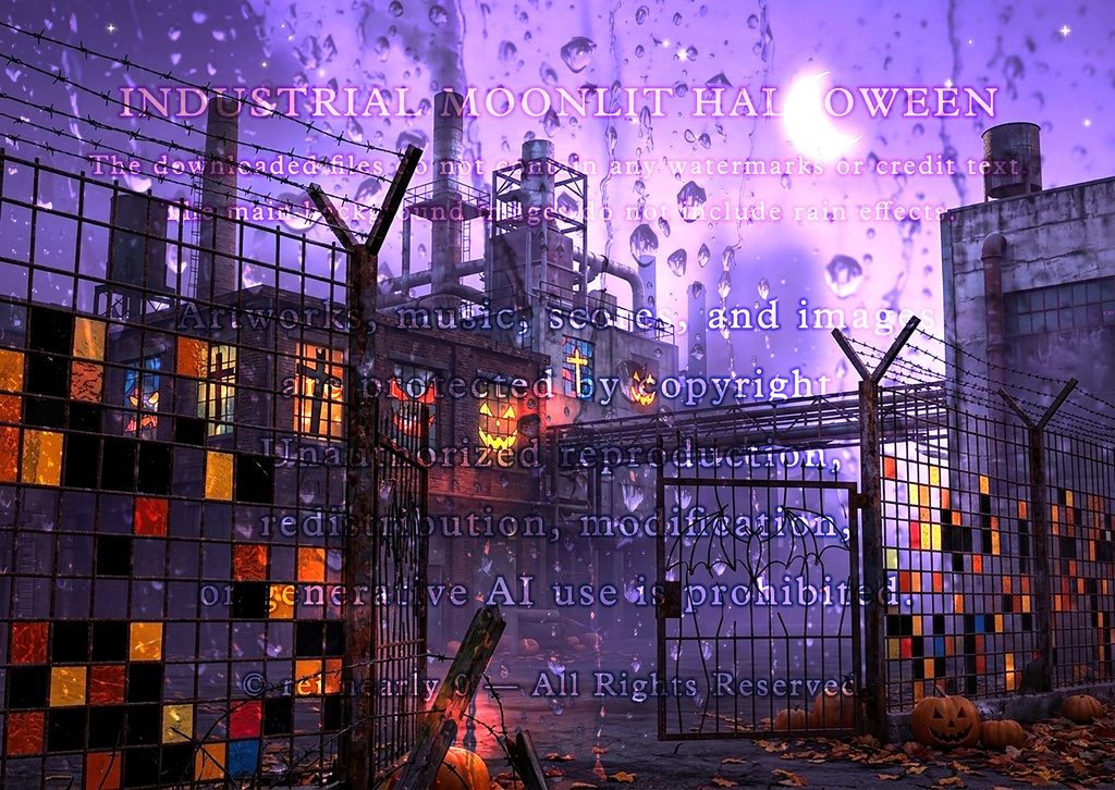 [オリジナルイラスト/png] INDUSTRIAL MOONLIT HALLOWEEN 月夜のインダストリアル・ハロウィン