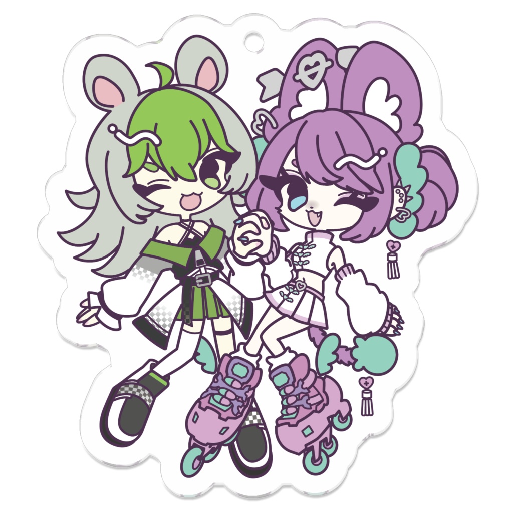 【Booth限定】#にゃっちゅす 仲良しキーホルダー