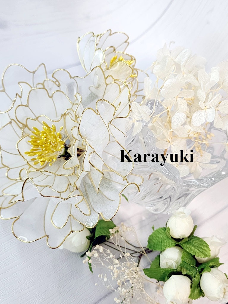 弐連白花のクリップ
