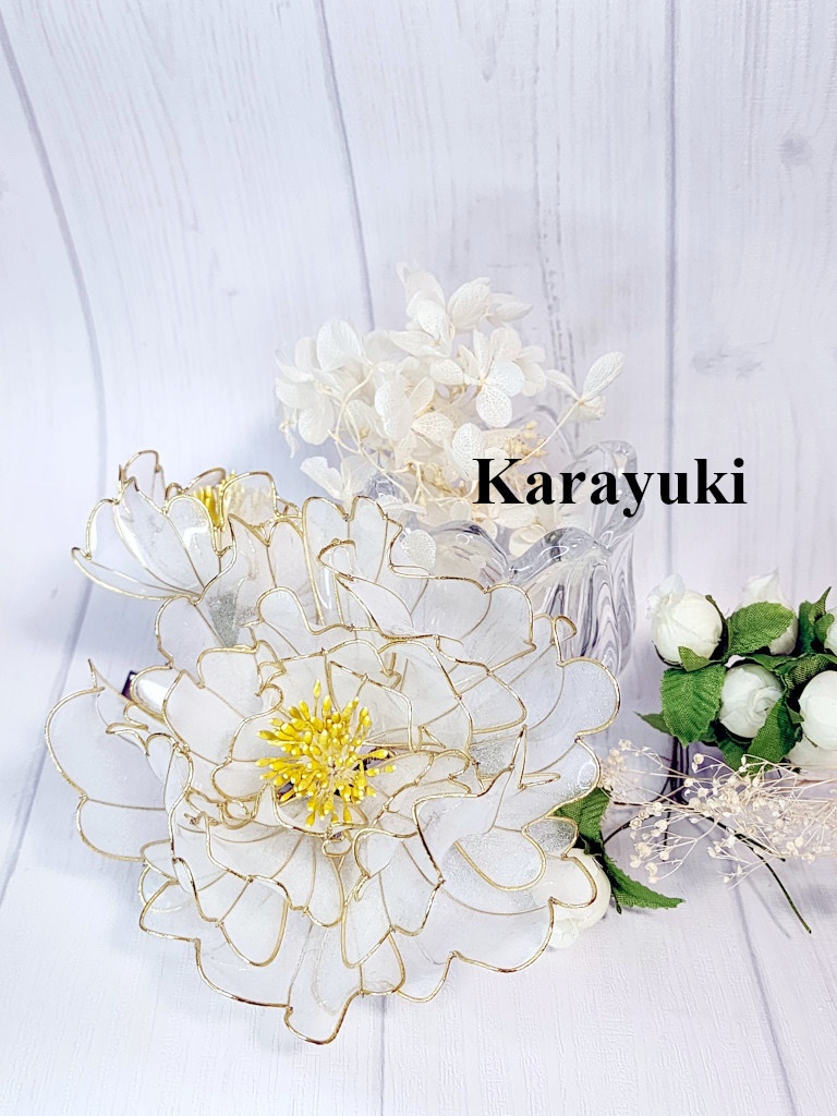 弐連白花のクリップ