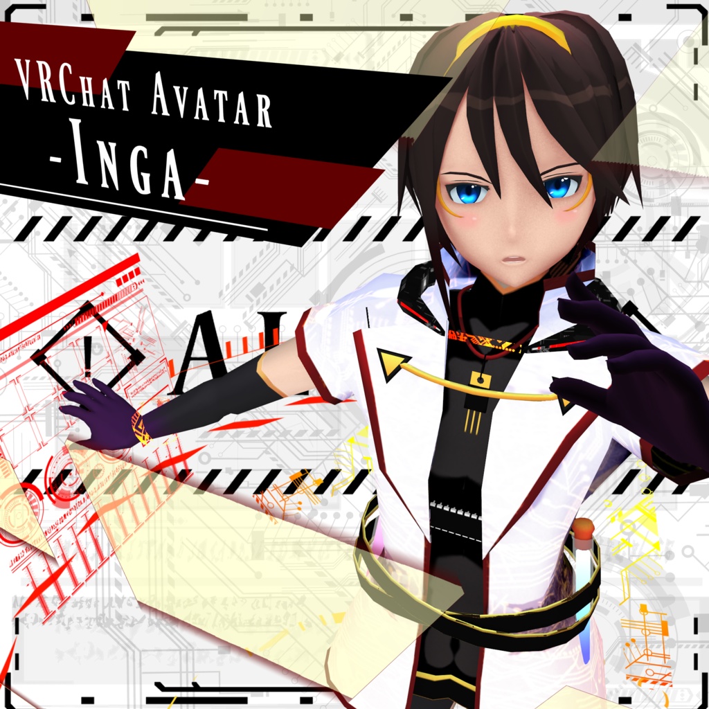 【VRChat】Original avatar -INGA-【3D model】