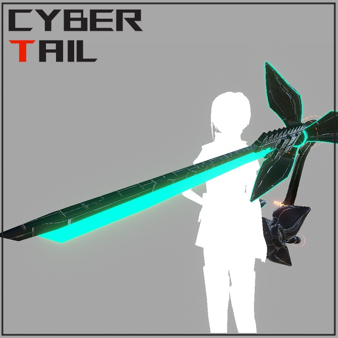 【3D model】サイバーテール!【VRChat】