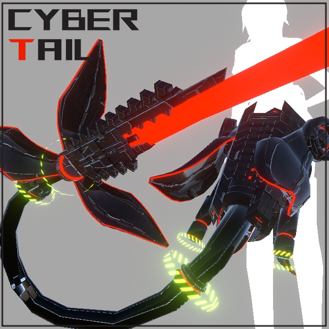 【3D model】サイバーテール!【VRChat】