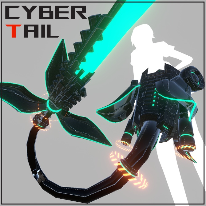 【3D model】サイバーテール!【VRChat】