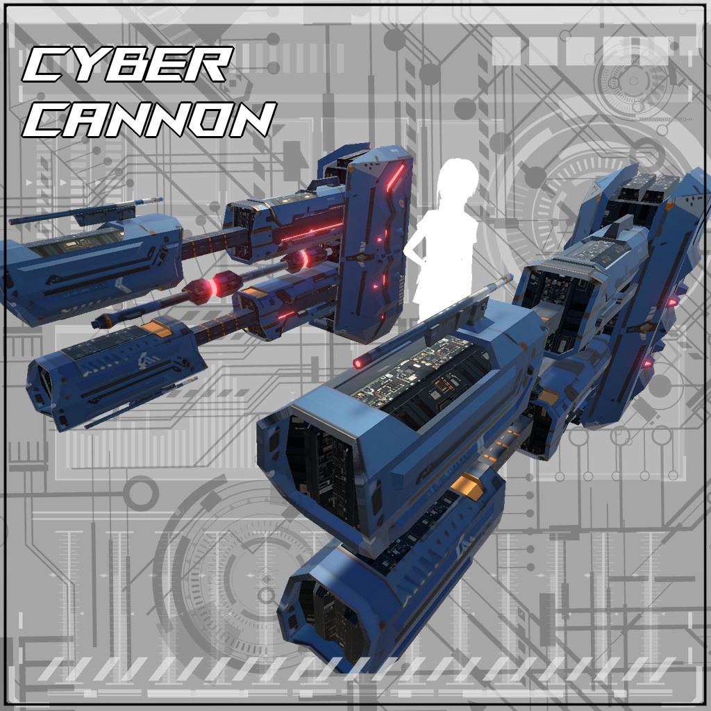【VRC/Unity】CYBER CANNON! -変形・射撃ギミック-