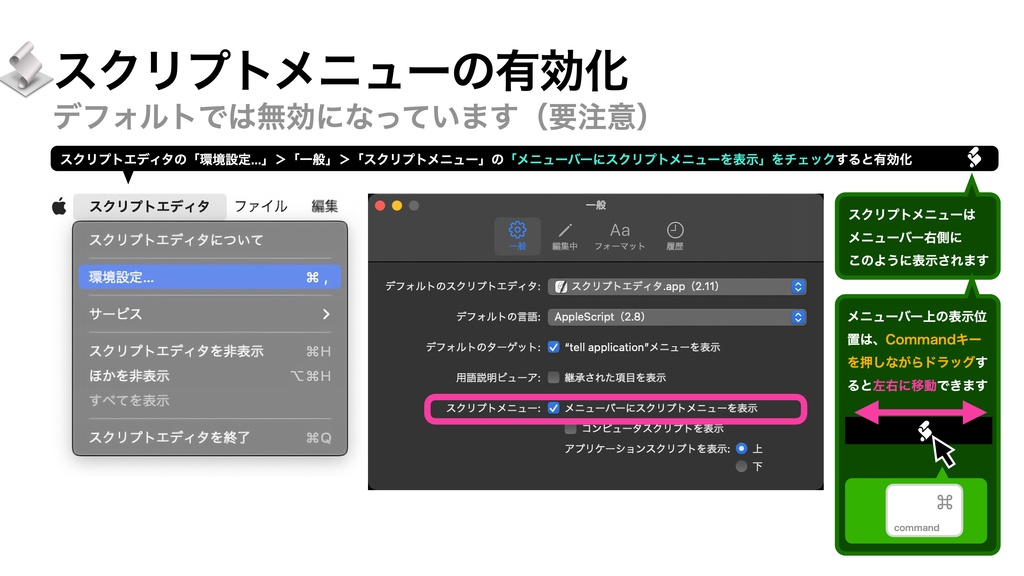 AppleScript基礎テクニック集(22)スクリプトメニューの使い方〜How to use Script Menu