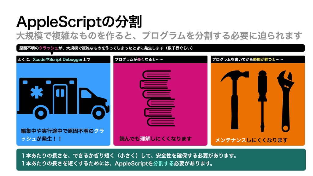 AppleScript基礎テクニック集(25)Script分割と統合