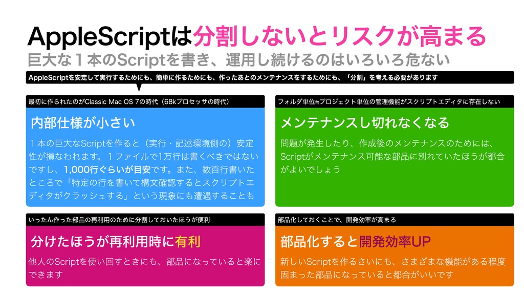AppleScript基礎テクニック集(25)Script分割と統合