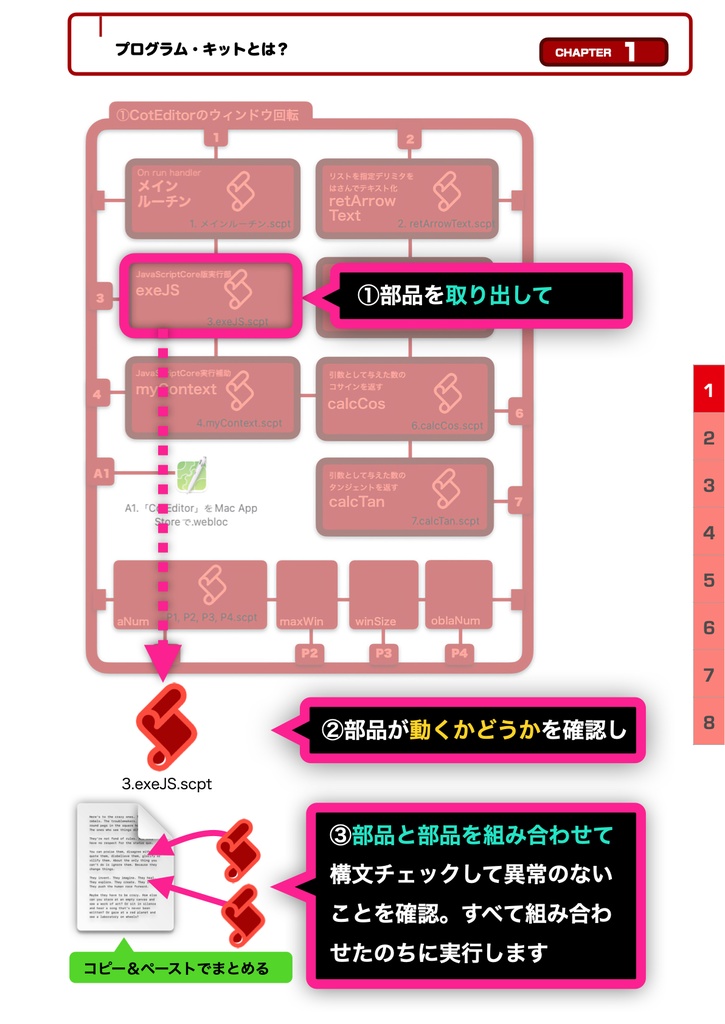 誰でも気軽に開発体験 プログラム・キット①CotEditorのウィンドウ回転