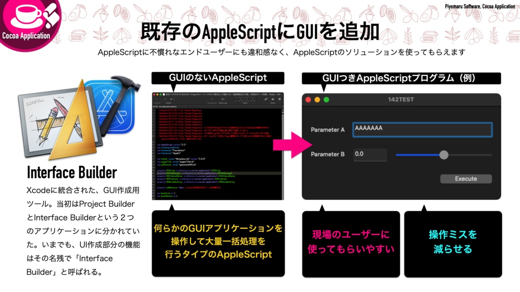 AppleScript+XcodeでつくるMacアプリ Xcode 14対応