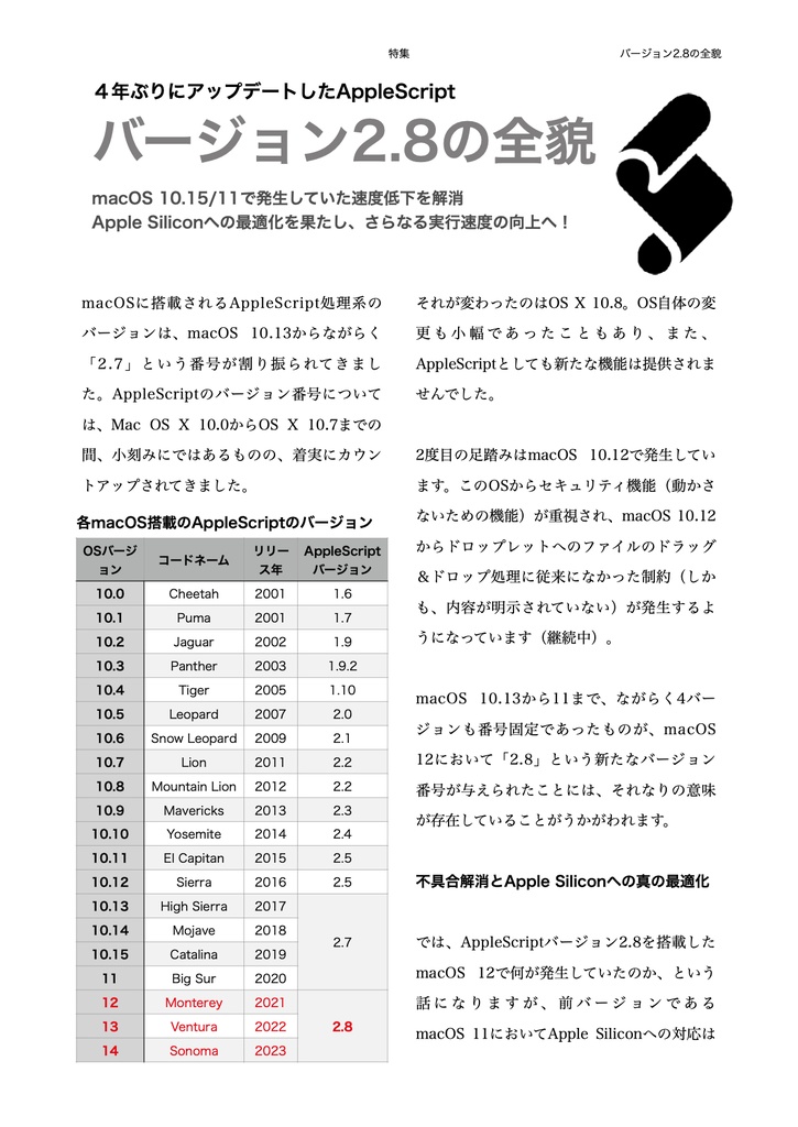 AppleScript最新リファレンス v2.8対応 v2.0