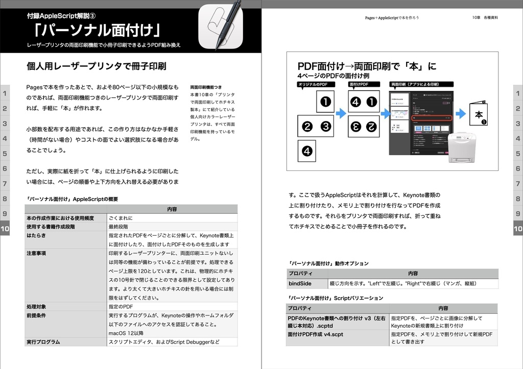 Pages+AppleScriptで本をつくろう!