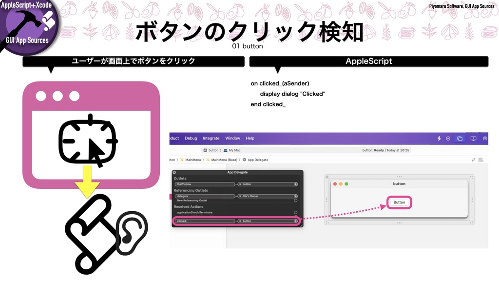 AppleScript+Xcode GUIアプリソース集