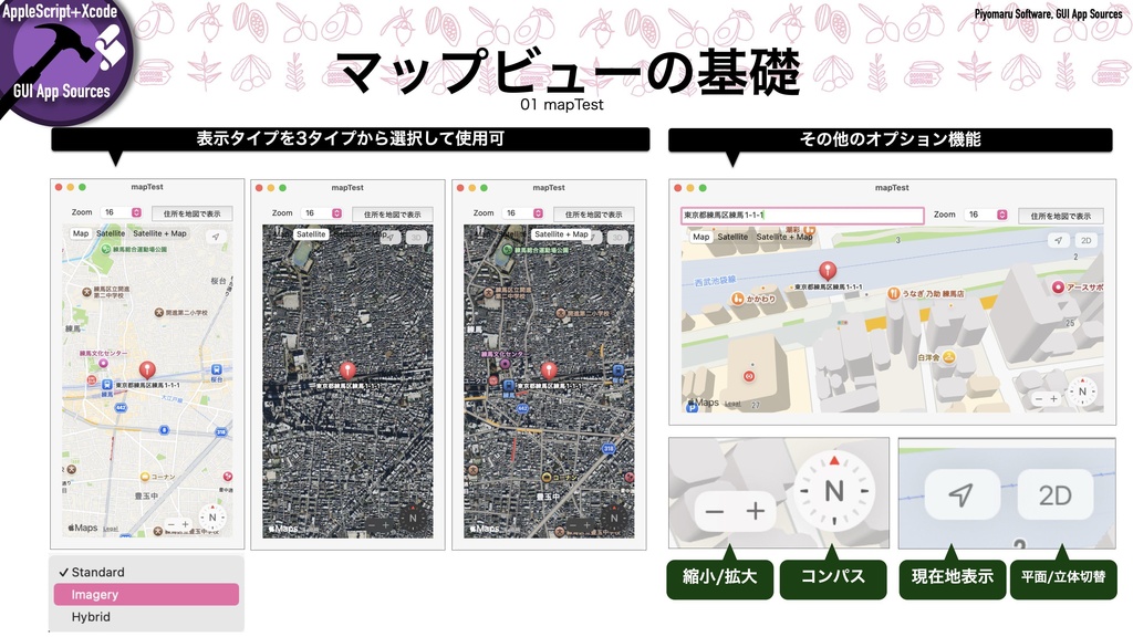 AppleScript+Xcode GUIアプリソース集